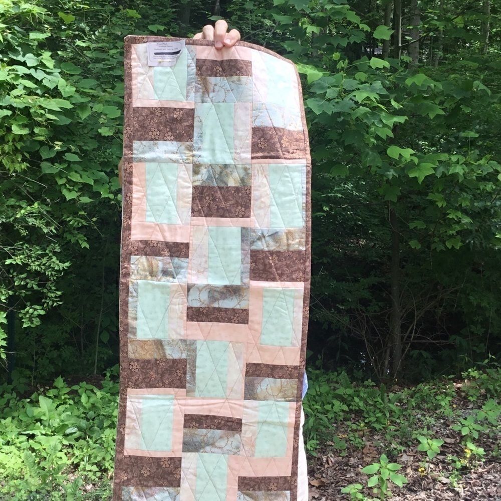 NWT Green, Brown, Tans Runner Hand Crafted.